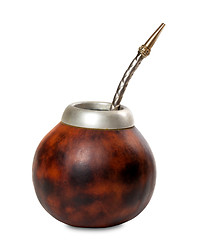 Image showing Calabash with bombilla