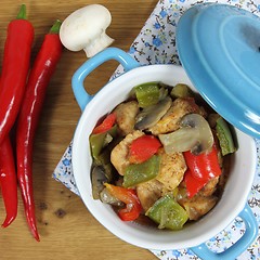 Image showing Chicken and  vegetables