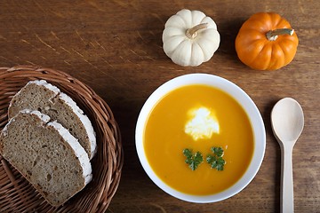 Image showing Pumpkin soup.