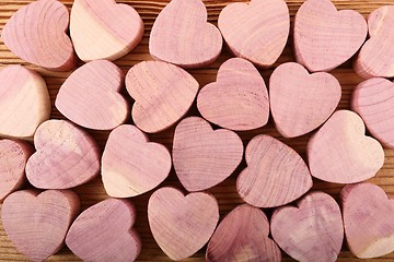 Image showing Wooden hearts.