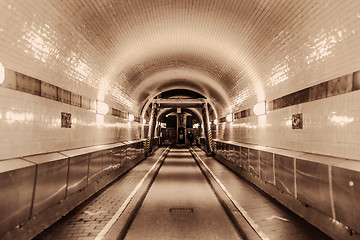 Image showing Underground tunnel with light
