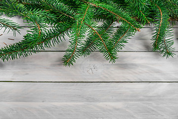 Image showing Pine on wood background