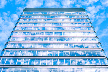 Image showing Building with sky reflection