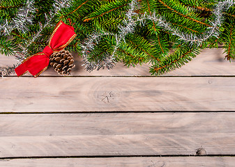 Image showing Christmas decoration with a pine cone