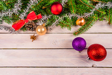 Image showing Christmas ornament on wood