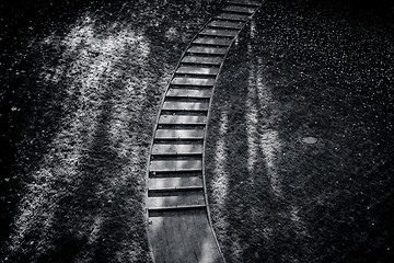 Image showing Stairs in black and white