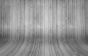 Image showing Wood background with curvy planks