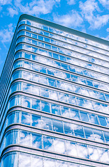 Image showing Tall office building with windows