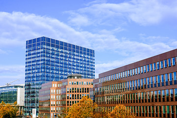 Image showing Big city scape with skyscapers