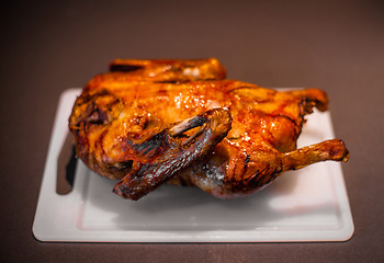 Image showing Christmas duck on a table