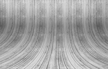 Image showing Wood background with curved planks