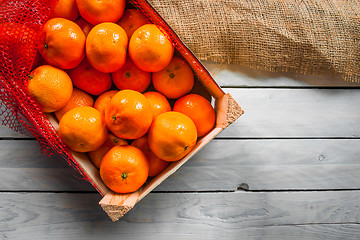 Image showing Clementines in a box