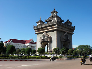 Image showing Patuxai Gate in Laos