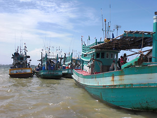 Image showing boats at Mekong river