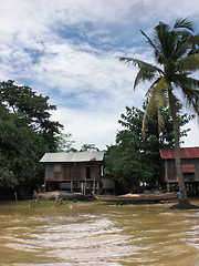 Image showing riverside scenery in Laos