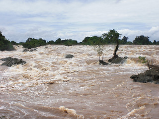 Image showing flooding Mekong in Laos