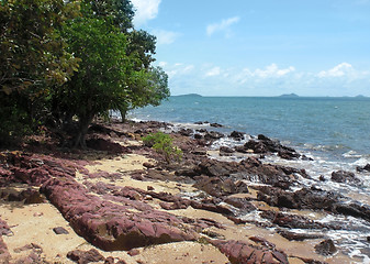 Image showing riparian scenery in Laos