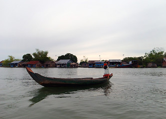 Image showing riverside scenery in Laos