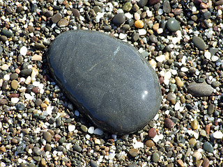 Image showing wet pebbles on the beach of the Black Sea 2