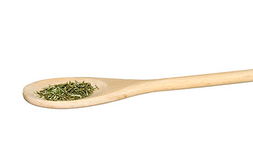 Image showing Rosemary on a light wooden spoon