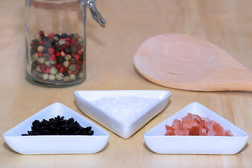 Image showing Three types of salt