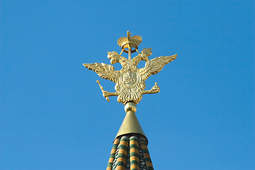 Image showing Golden two-headed eagle