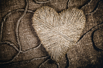 Image showing Symbolic heart lies on a background, with place for your text