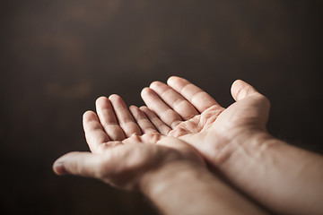 Image showing hands begging 