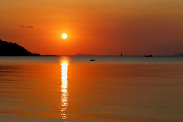 Image showing sunset over the sea