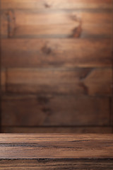 Image showing empty old wooden table