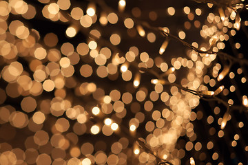 Image showing Natural bokeh. Photo of holidays lights