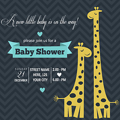 Image showing baby boy shower card