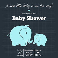 Image showing baby boy shower card