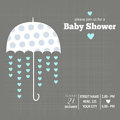 Image showing baby boy shower card