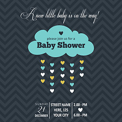 Image showing baby boy shower card