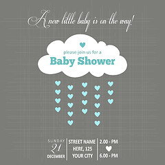 Image showing baby boy shower card