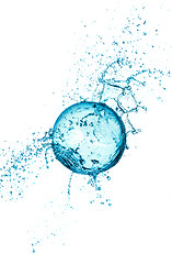 Image showing Splash water ball isolated