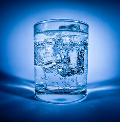 Image showing Glass of water with ice