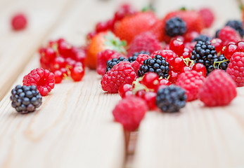 Image showing Variety of different berries