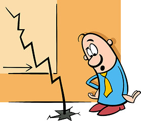 Image showing economic crisis cartoon illustration