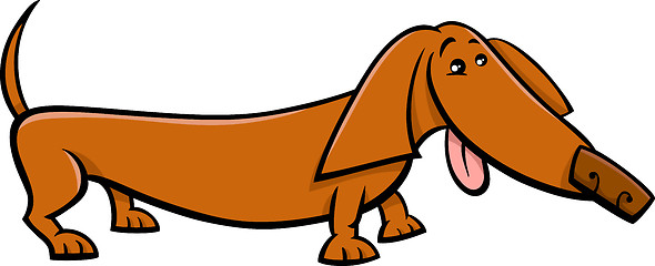 Image showing dachshund dog cartoon illustration