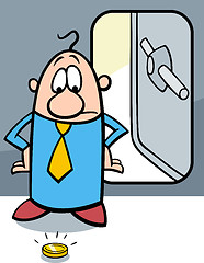Image showing bankrupt businessman cartoon