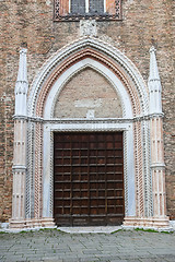 Image showing Entrance to Basilica dei Frari