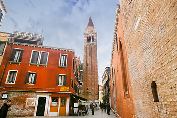 Image showing Tourists sightseeing Venice