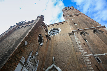 Image showing Walls of Basilica dei Frari in Venice