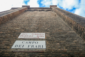 Image showing Walls of Basilica dei Frari in Italy