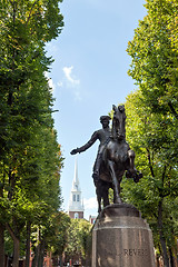 Image showing Boston Paul Revere Statue