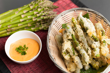 Image showing Thai Fried Asparagus