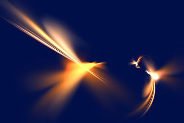 Image showing Fiery Glowing Fractal Abstract