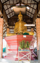 Image showing Buddha image in simple pavilion